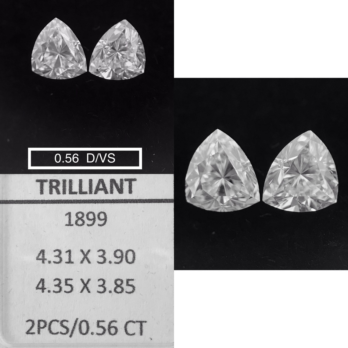 Prírodný diamant trillion,...
