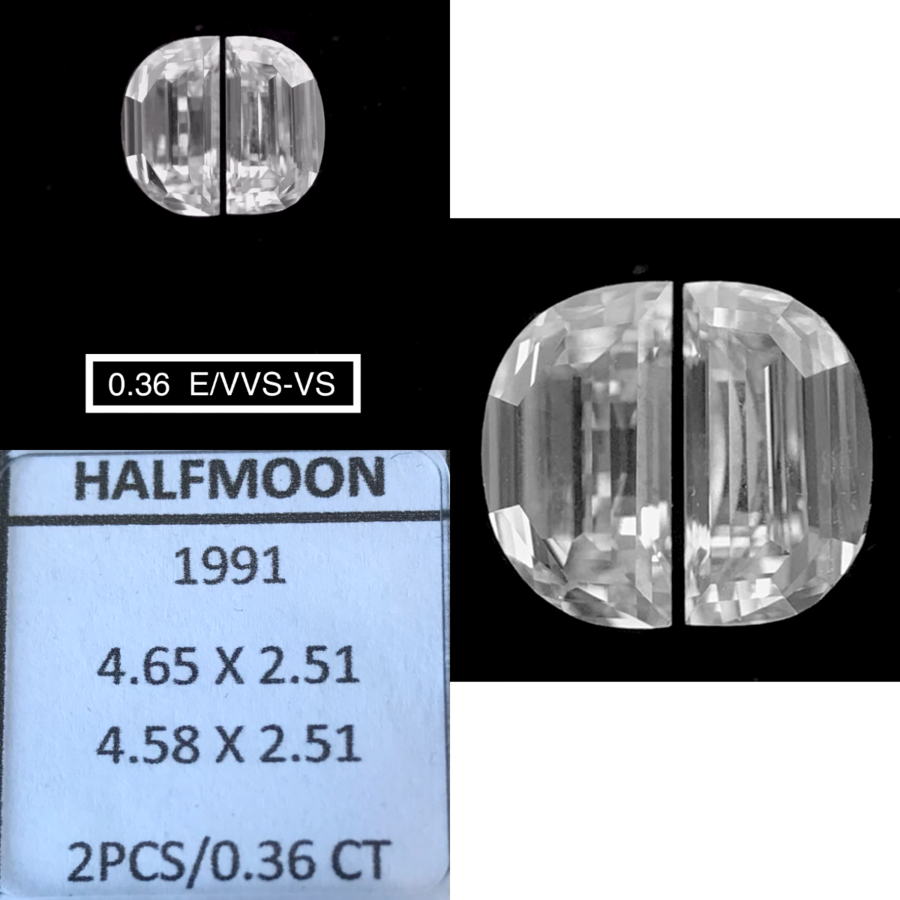 Prírodný diamant half moon,...