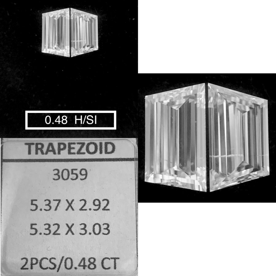 Prírodný diamant trapezoid,...