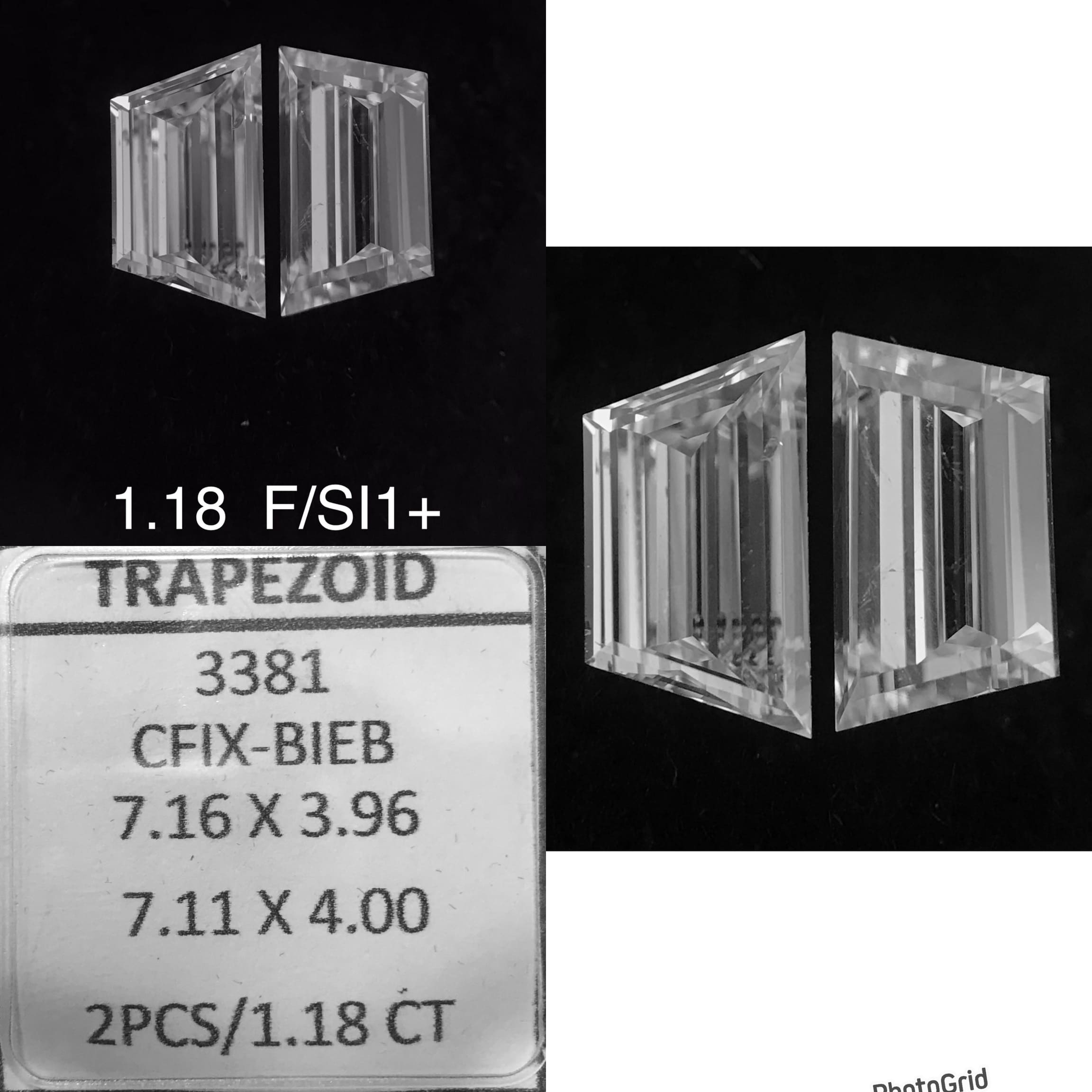 Prírodný diamant trapezoid,...