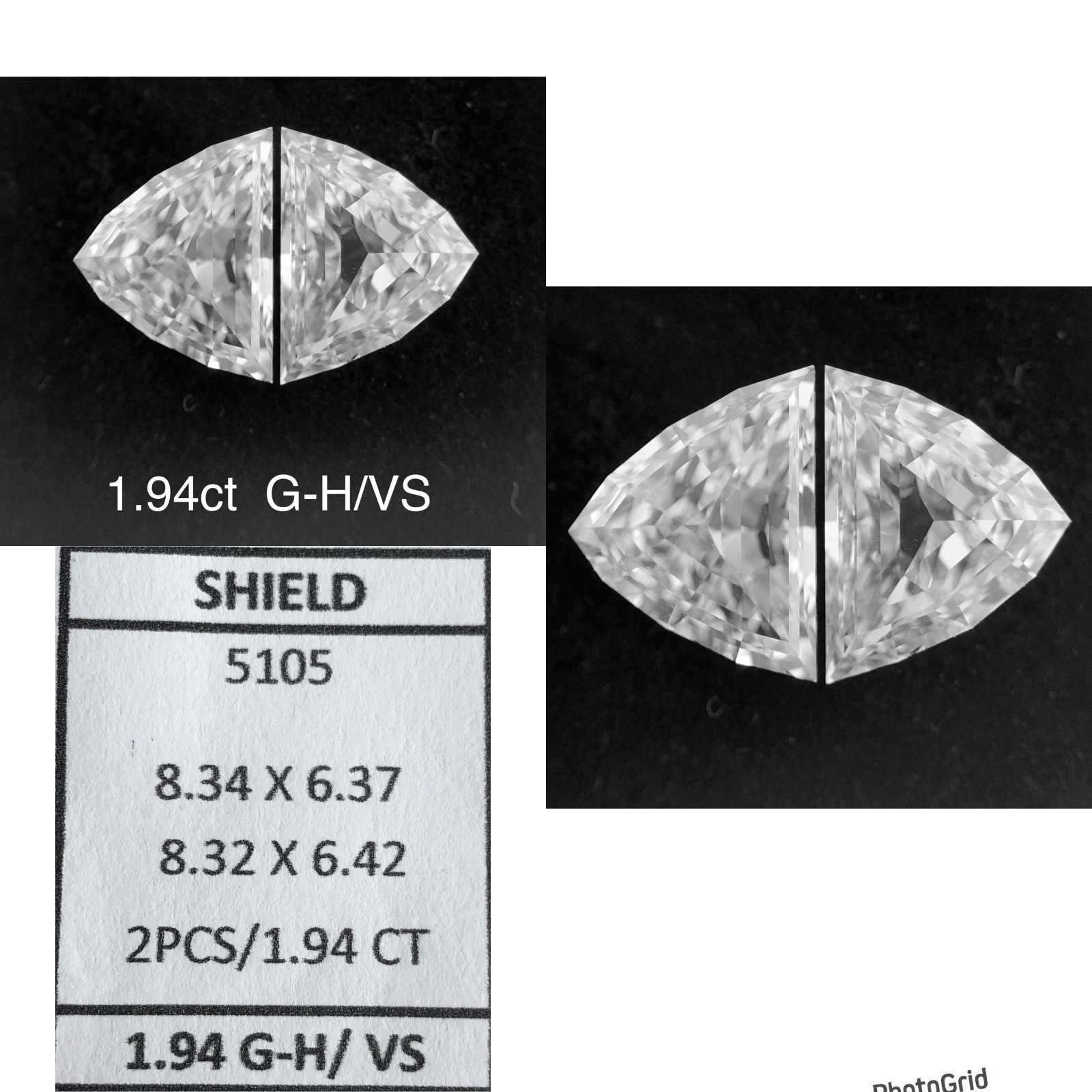 Prírodný diamant štít, VS1,...