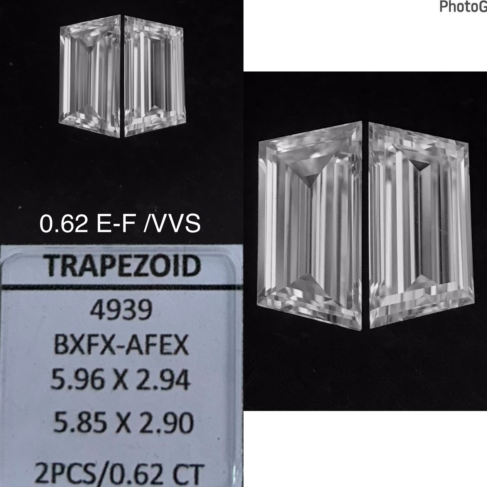 Prírodný diamant trapezoid,...