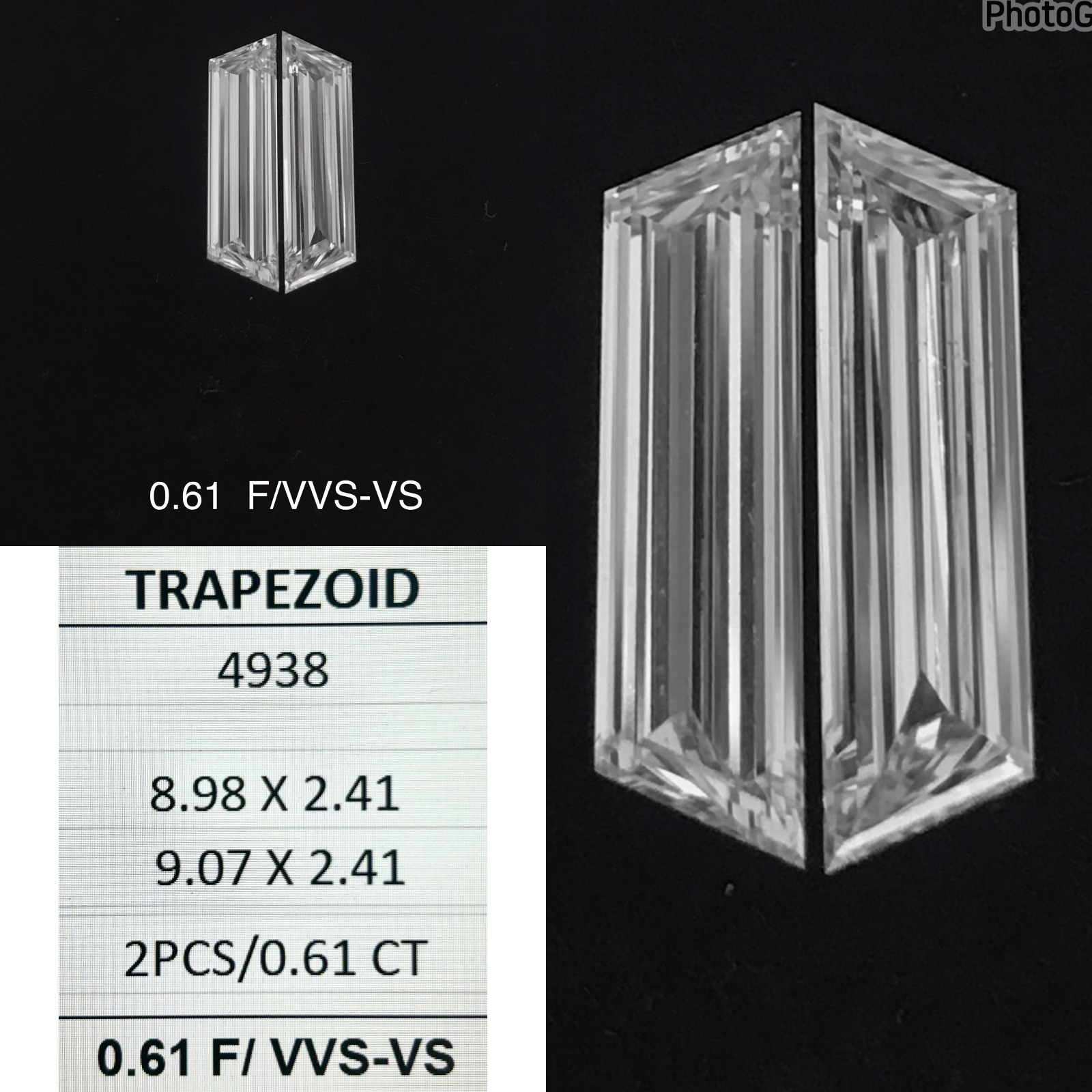 Prírodný diamant trapezoid,...