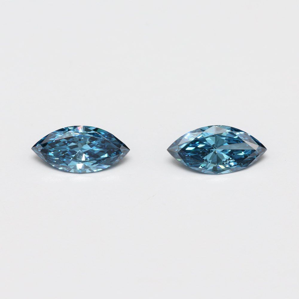 0.25 CT Fancy Vivid Blue MARQUISE