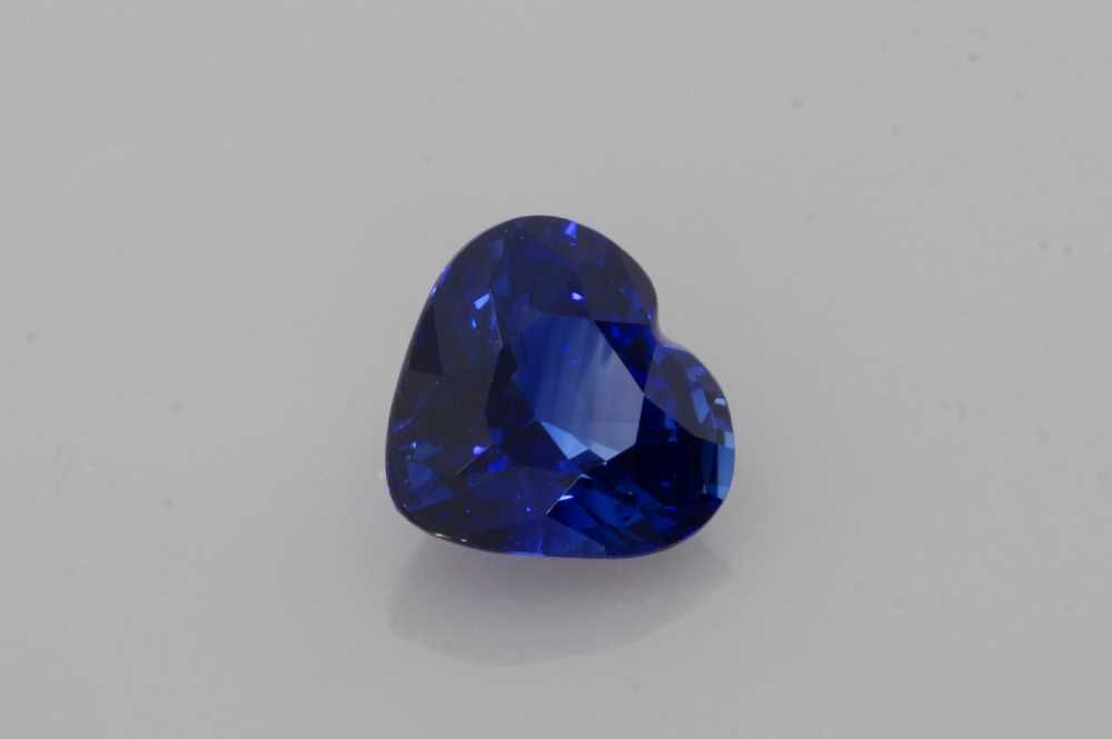 Szafir 1,35 ct, niebieski, szlif serce