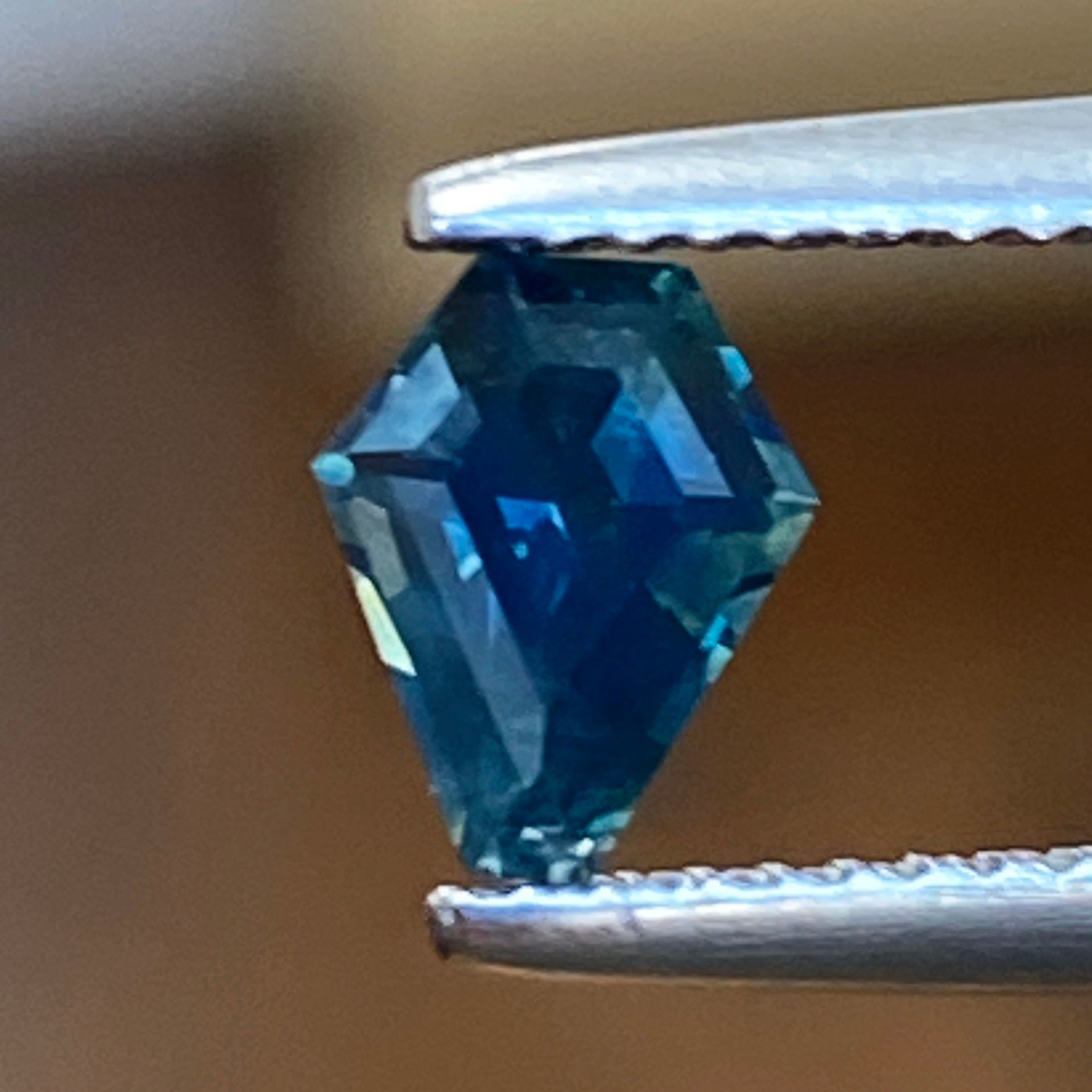 SAPPHIRE FACETED 1.04ct GREEN Blue Green EC UNITEDSTATES HEATED