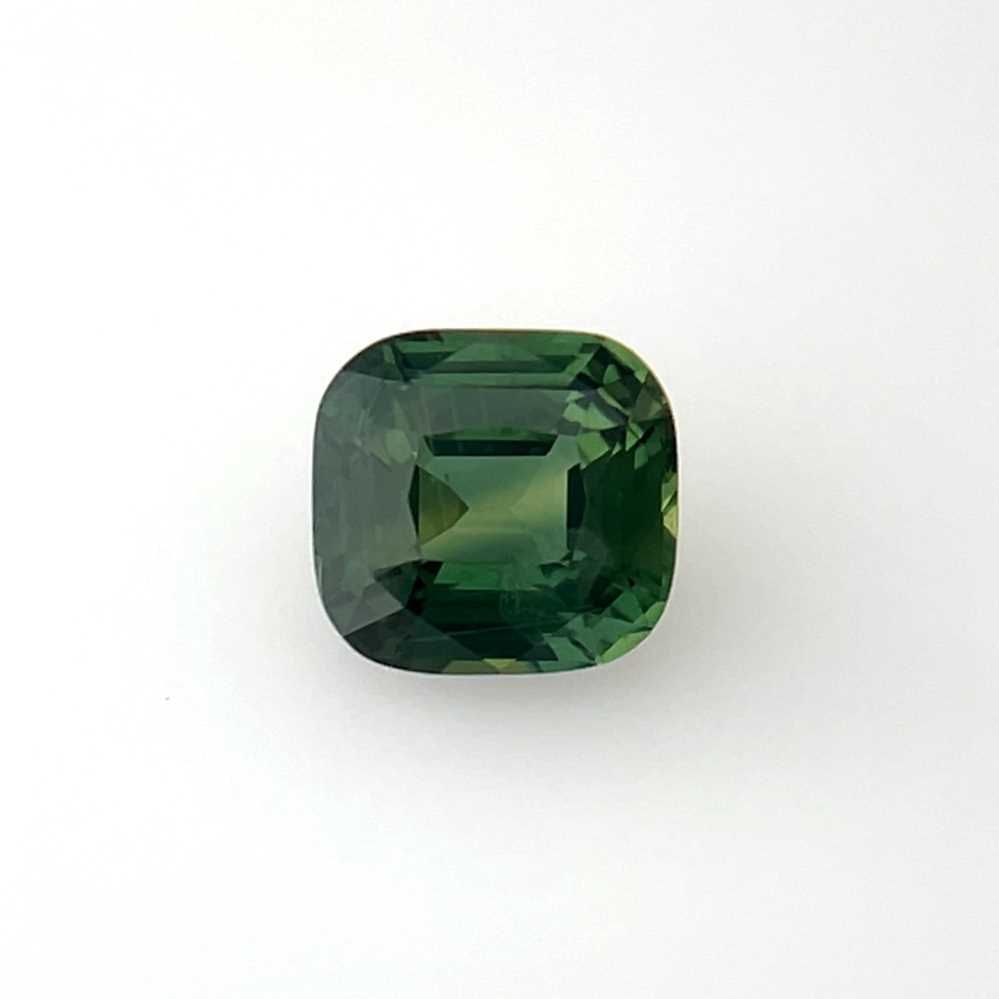 Szafir 2,05 ct, zielony, szlif cushion