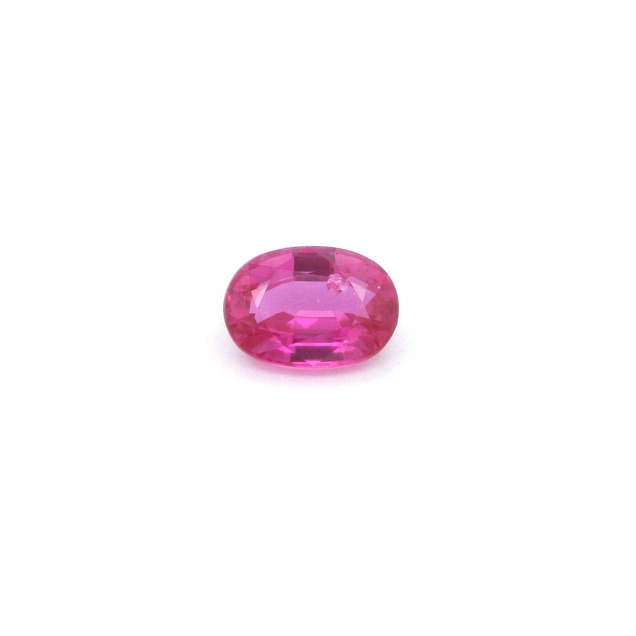 Rubin 1,25 ct, czerwony, szlif owalny