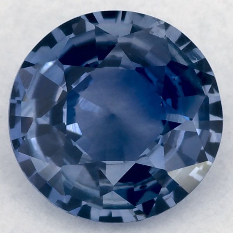 Szafir 1,30 ct, niebieski, szlif okrągły