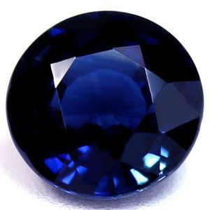Szafir 1,14 ct, niebieski, szlif okrągły