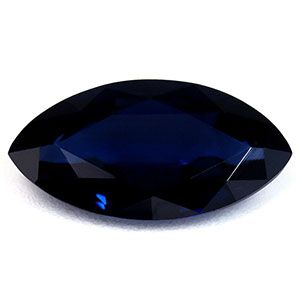Szafir 2,09 ct, niebieski, szlif markiza