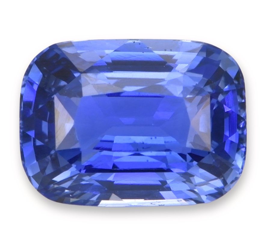 Szafir 3,50 ct, niebieski, szlif cushion