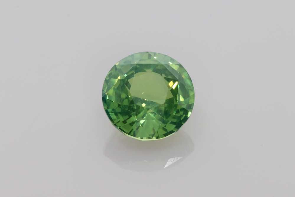 Szafir 4,98 ct, zielony, szlif okrągły