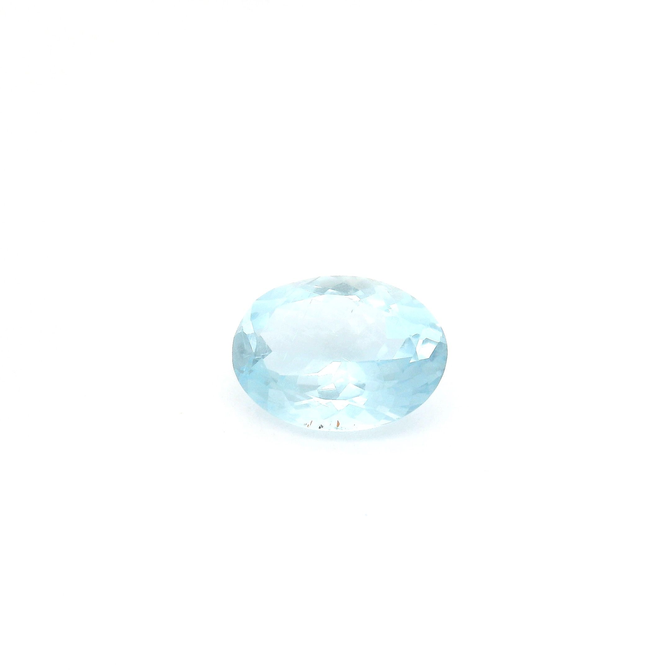 Akwamaryn 1,07 ct, niebieski, szlif owalny