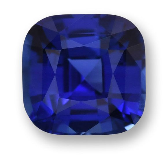 Szafir 1,10 ct, niebieski, szlif cushion