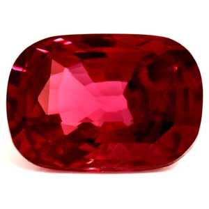 Rubin 3,11 ct, czerwony, szlif cushion