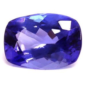 Tanzanit 1,34 ct, niebieski, szlif cushion