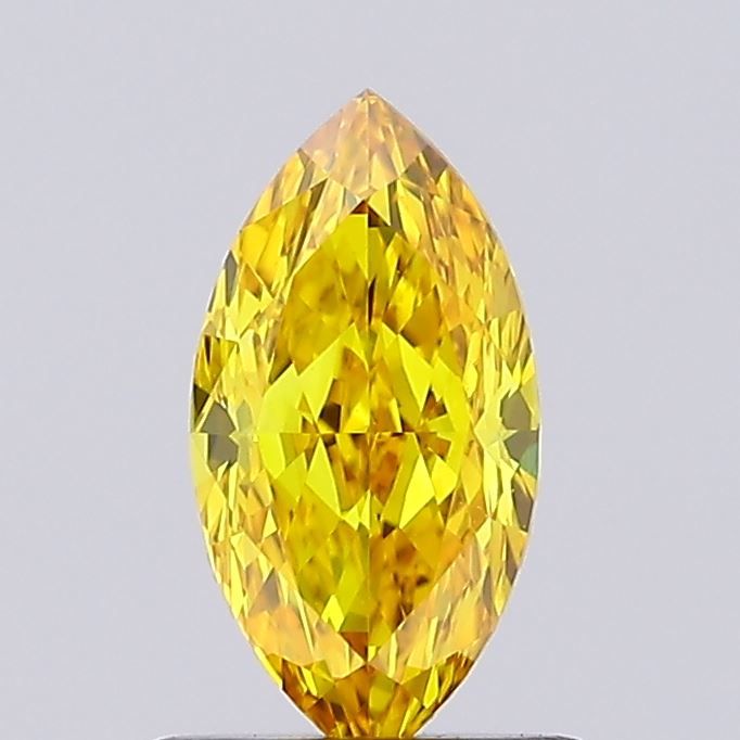 0.75 CT Fancy Vivid Yellow MARQUISE