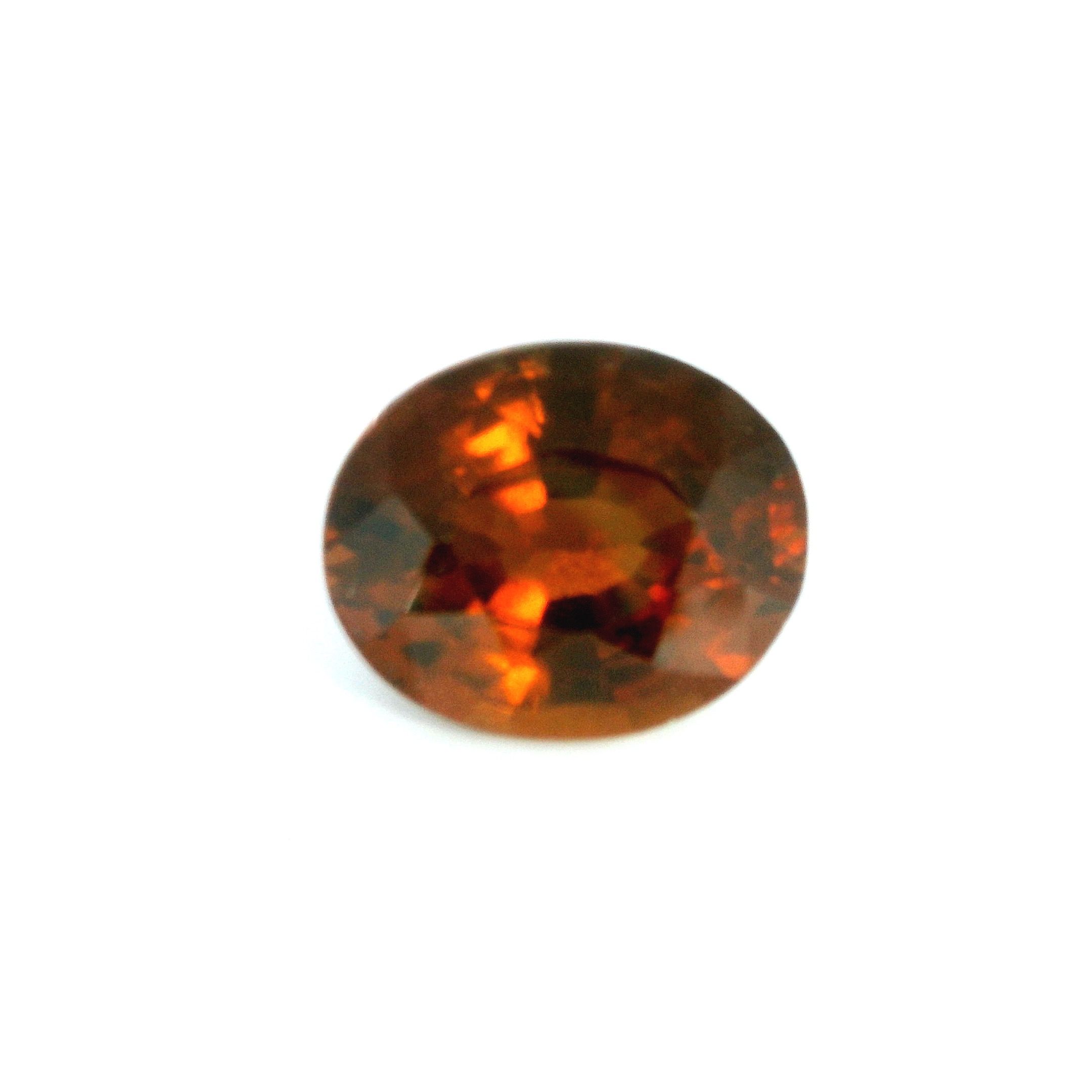 Granat 5,58 ct, pomarańczowy, szlif owalny