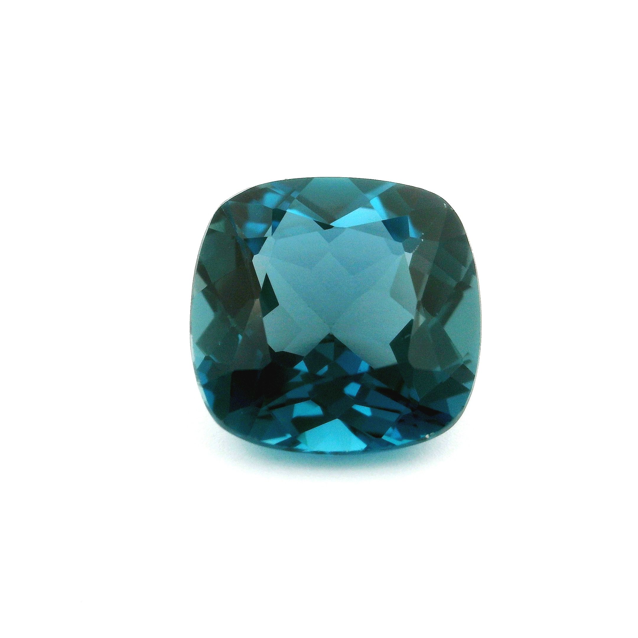 Topaz 9,47 ct, niebieski, szlif cushion