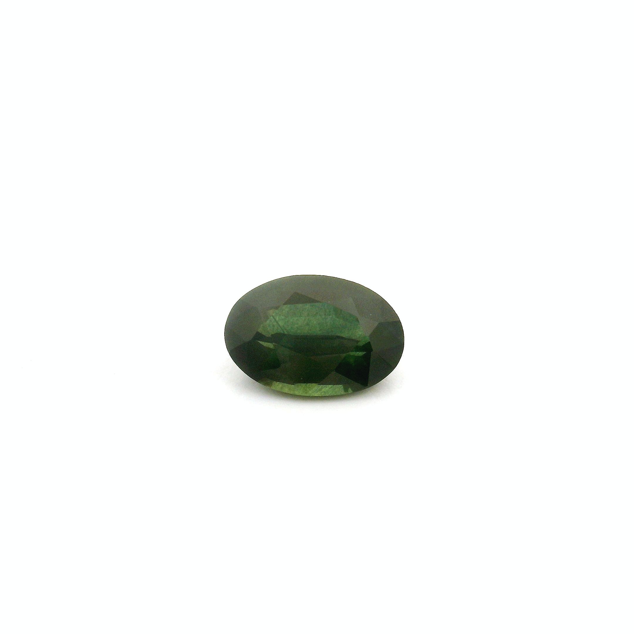 Szafir 1,02 ct, zielony, szlif owalny
