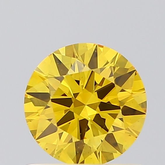0.61 CT Fancy Vivid Yellow ROUND