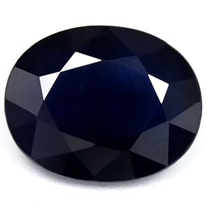 SAPPHIRE FACETED 2.97ct BLUE Navy Blue SI THAILAND HEATED