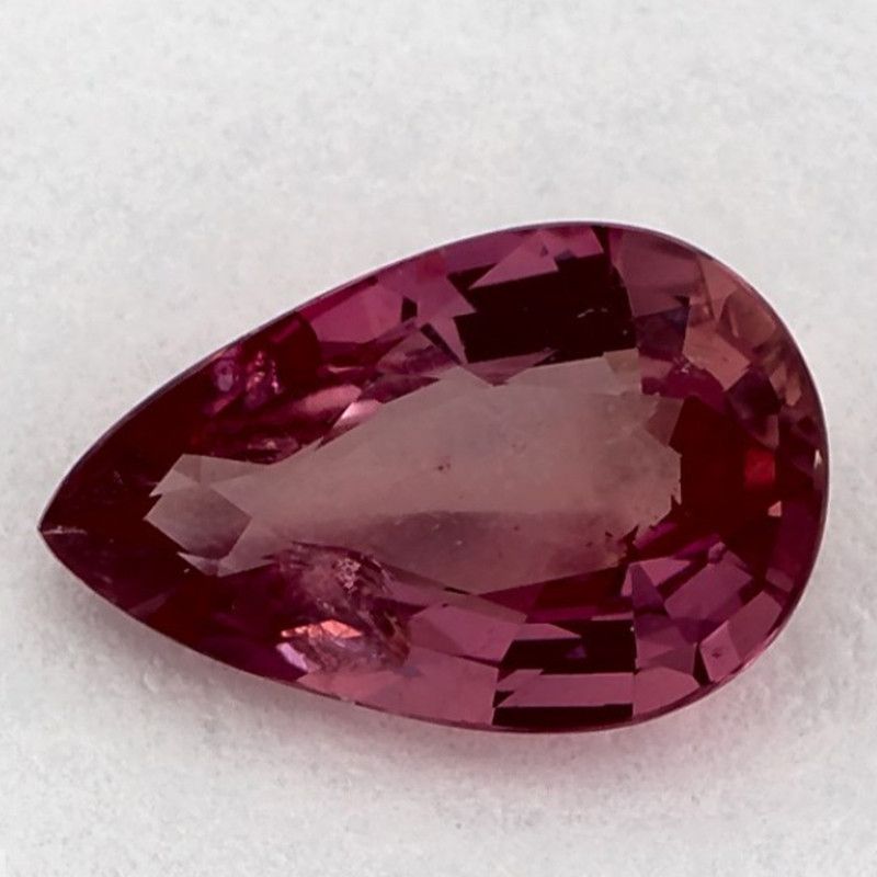 Rubin 1,13 ct, czerwony, szlif gruszka