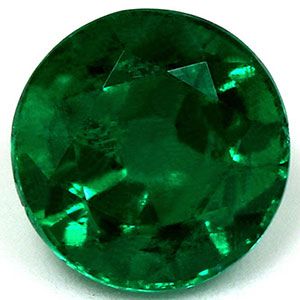 Szmaragd 1,10 ct, zielony, szlif okrągły