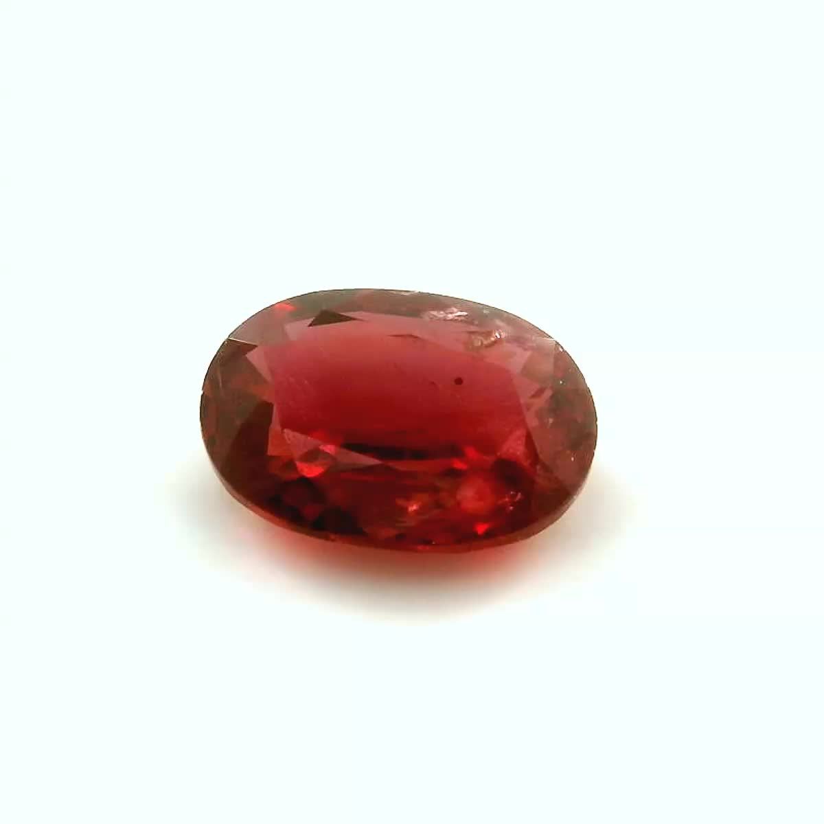 Rubin 2,02 ct, czerwony, szlif owalny