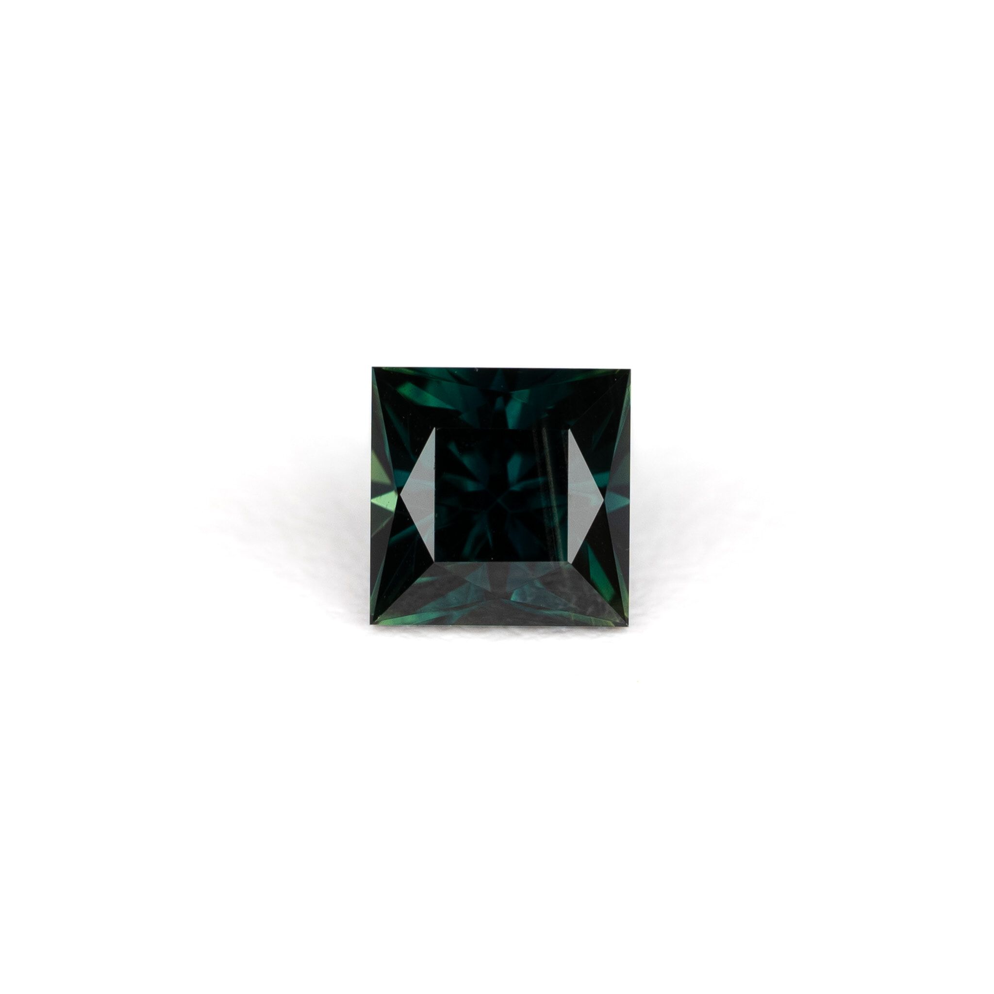 Szafir 1,32 ct, morski, szlif princess