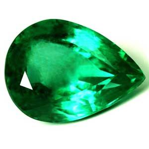 Szmaragd 2,35 ct, zielony, szlif gruszka