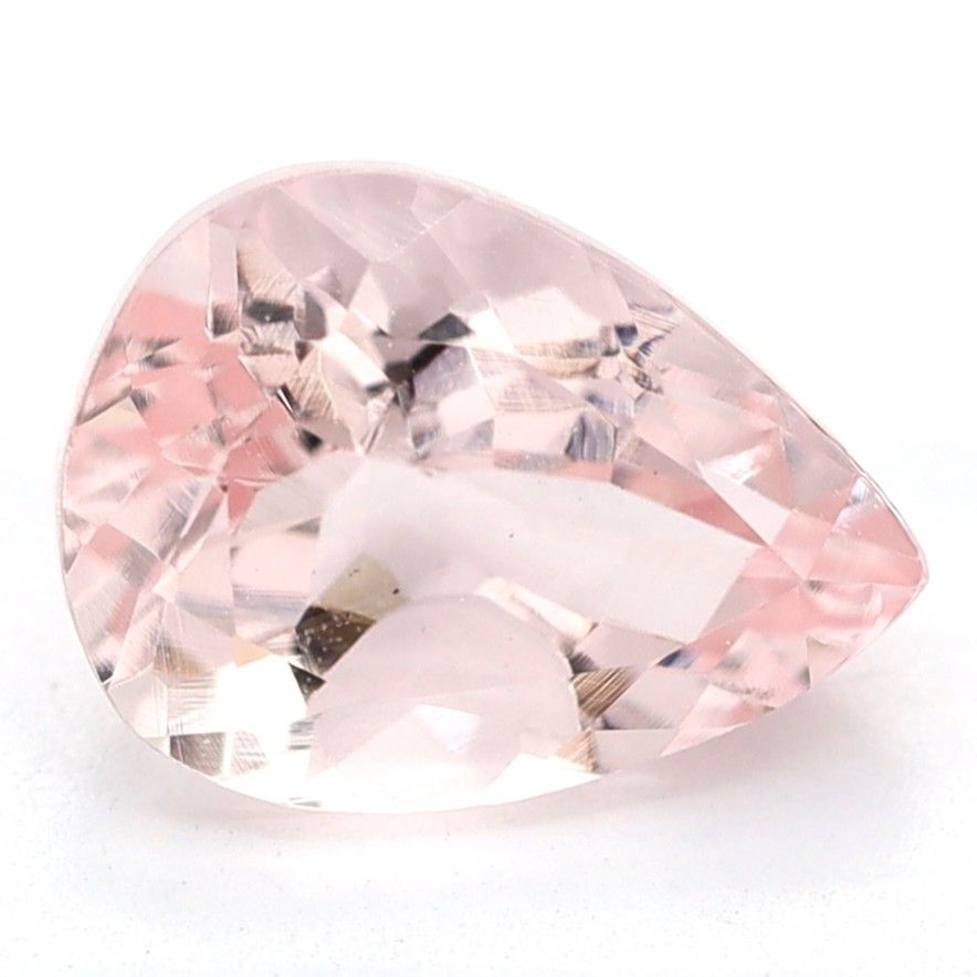 Morganit 1,10 ct, różowy, szlif gruszka
