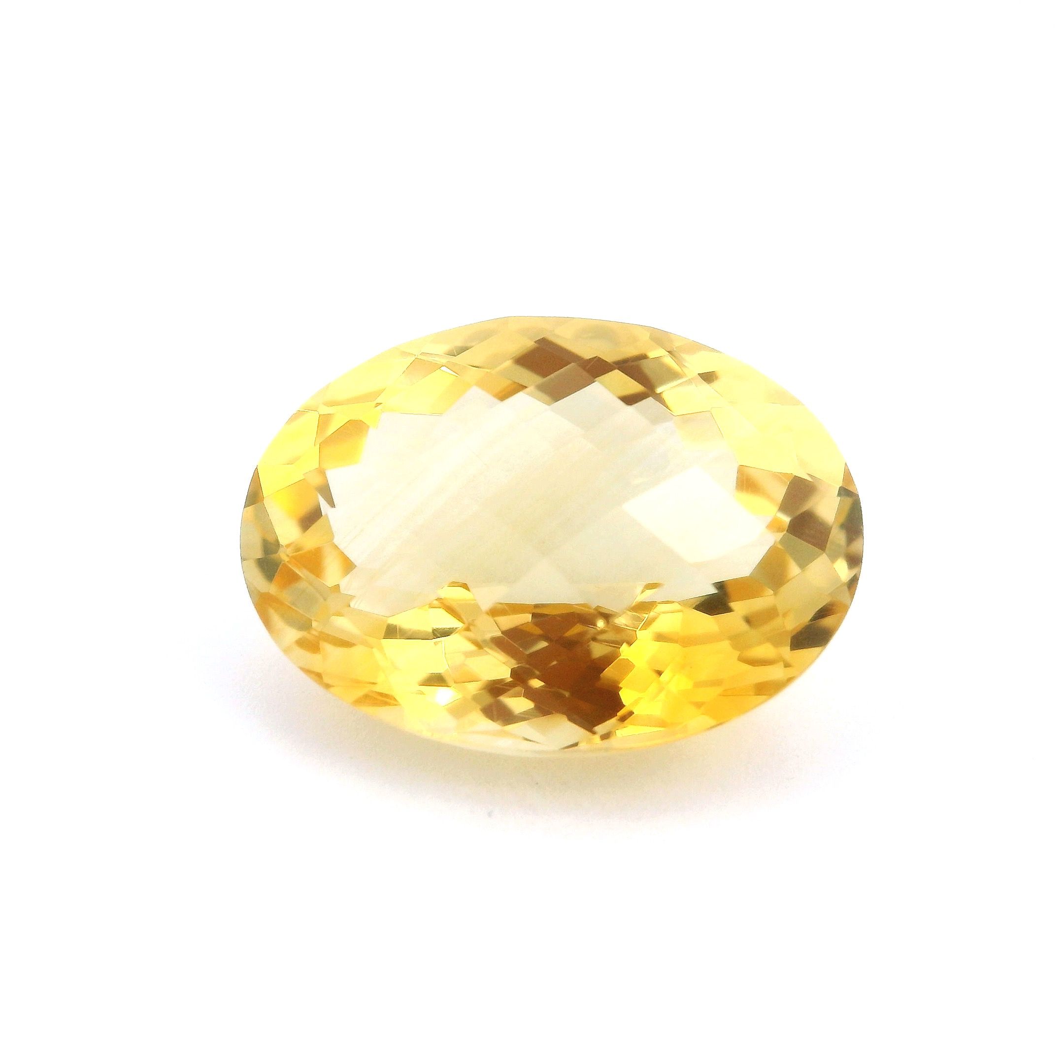 CITRINE FACETED 11.63ct YELLOW Medium Intense EC BRAZIL NONE