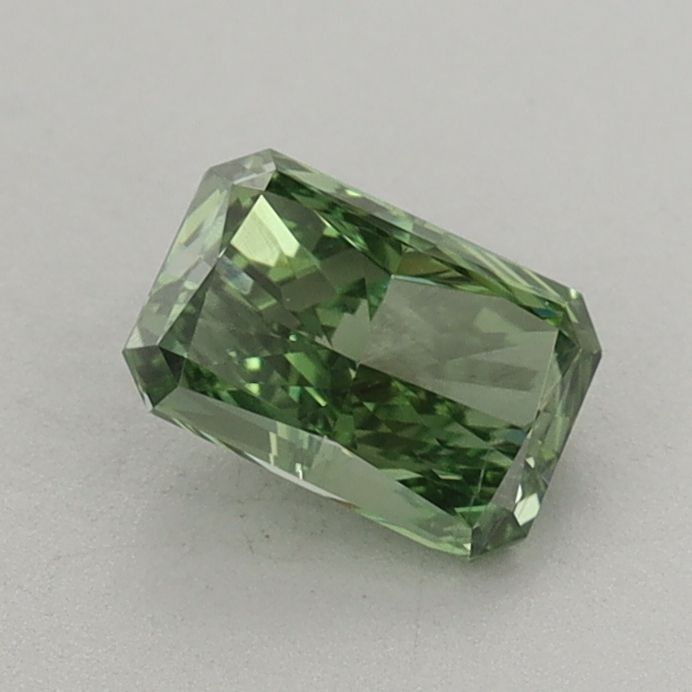 0.73 CT Fancy Vivid Green RADIANT