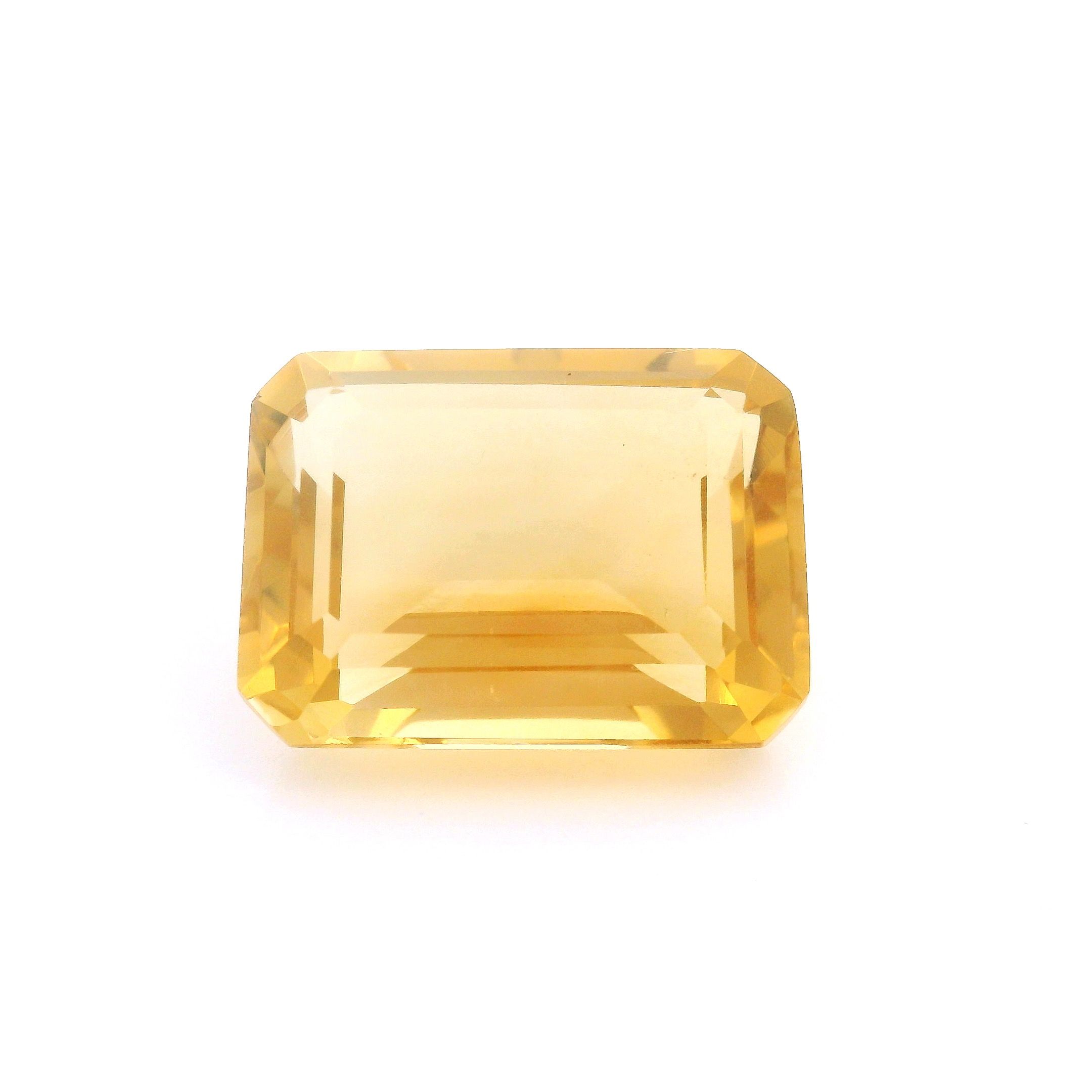 Cytryn 11,25 ct, żółty, szlif ośmiokątny
