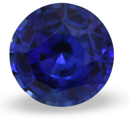 Szafir 1,39 ct, niebieski, szlif okrągły