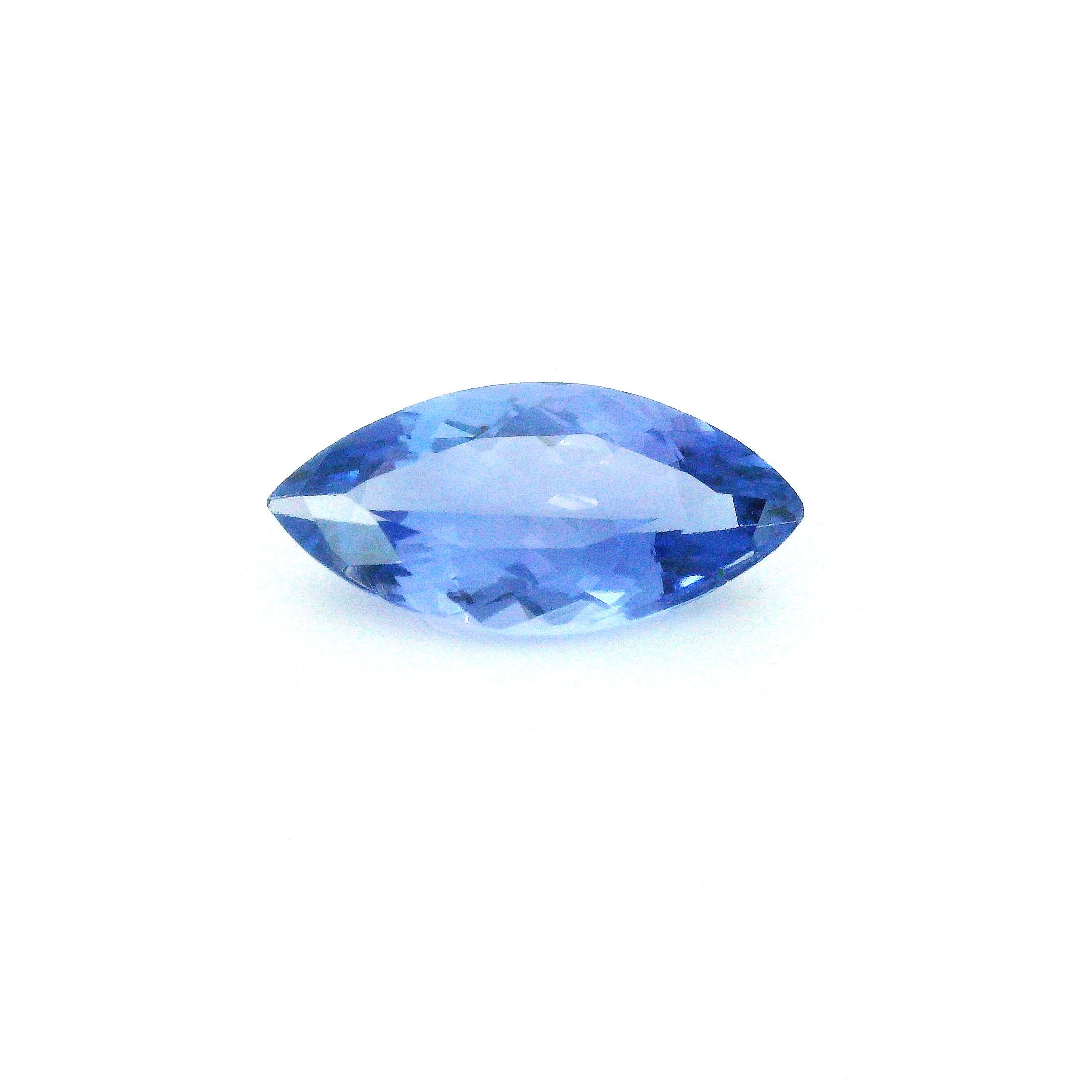 Tanzanit 1,62 ct, niebieski, szlif markiza