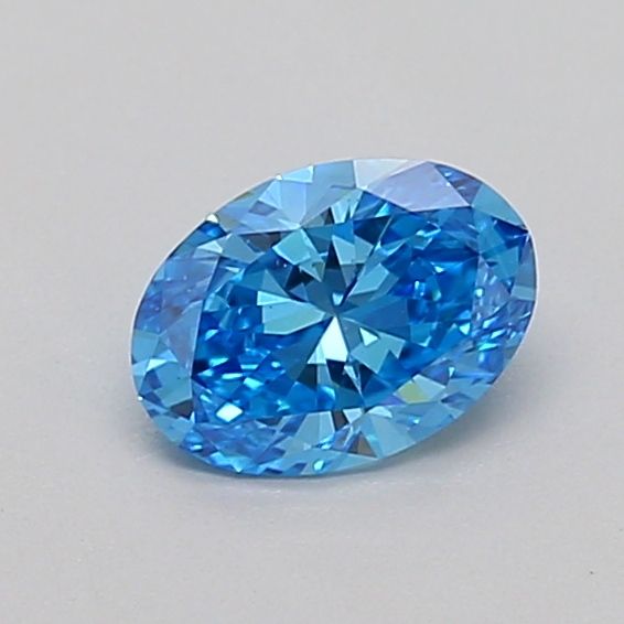 0.5 CT Fancy Intense Blue OVAL