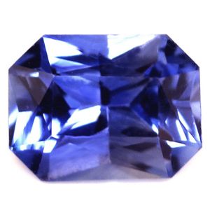Szafir 1,21 ct, niebieski, szlif szmaragdowy