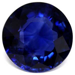 Szafir 1,34 ct, niebieski, szlif okrągły