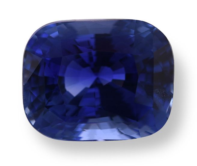 Szafir 6,04 ct, niebieski, szlif cushion