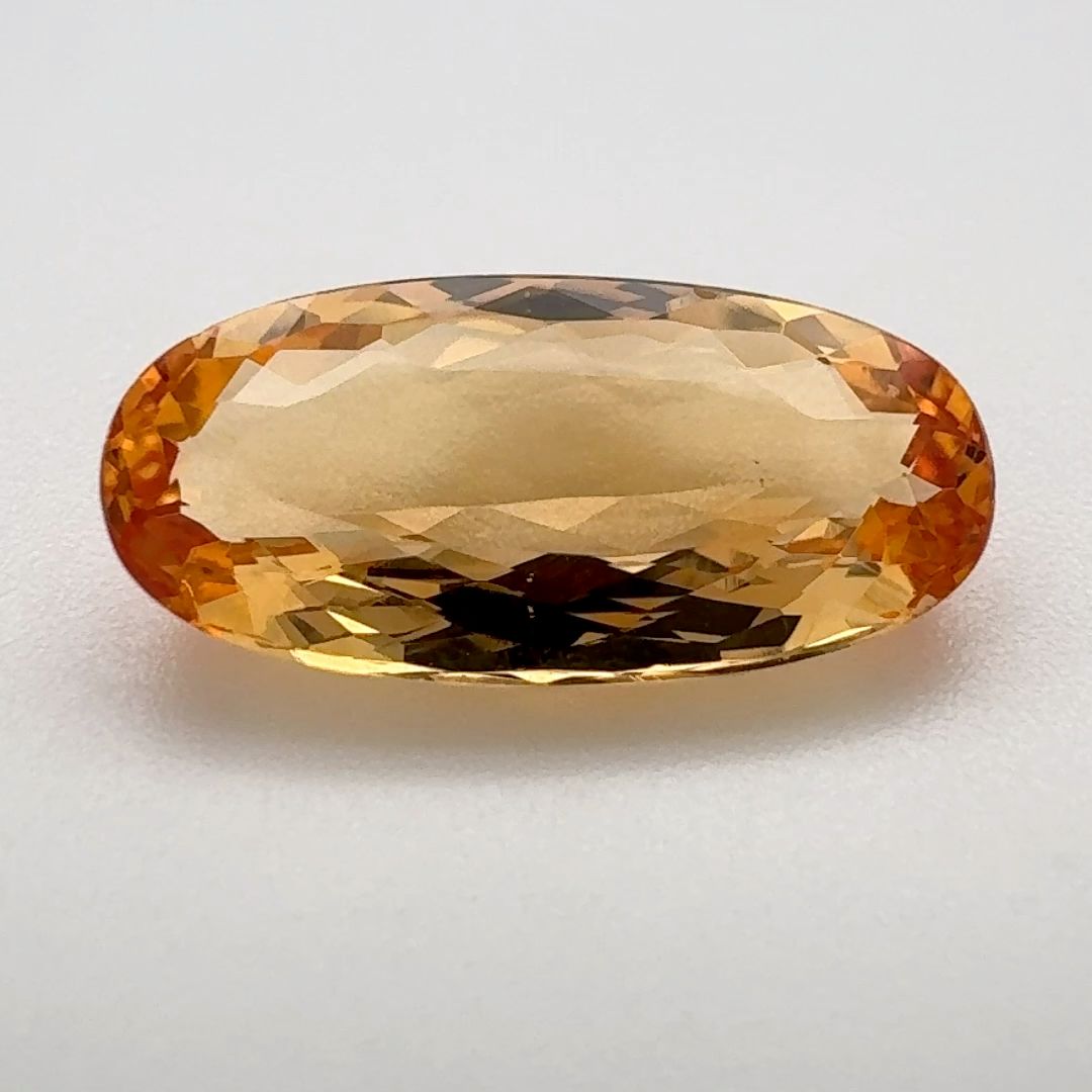 TOPAZ FACETED 4.065ct ORANGE Vivid Orange EC BRAZIL NONE