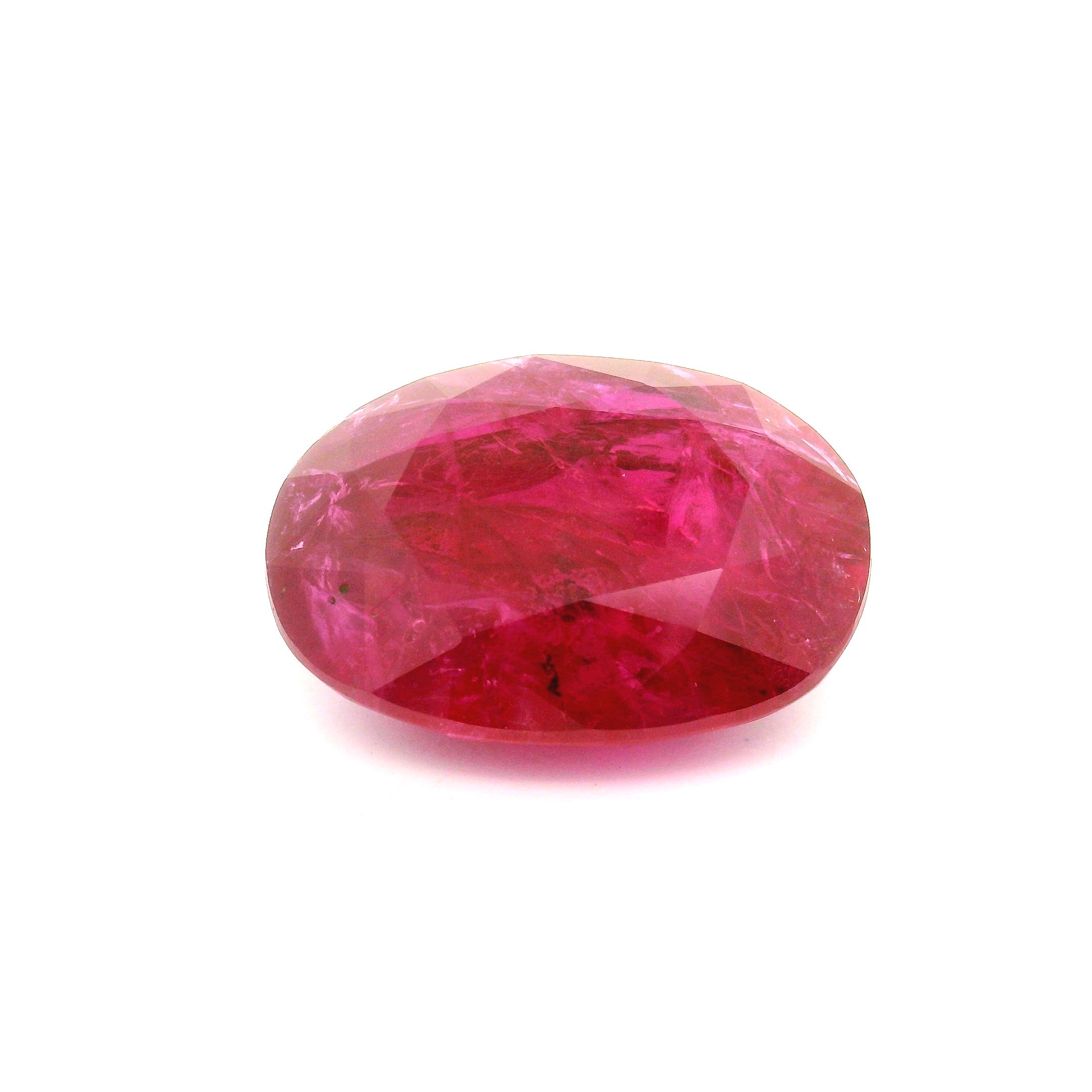 Rubin 15,18 ct, czerwony, szlif owalny