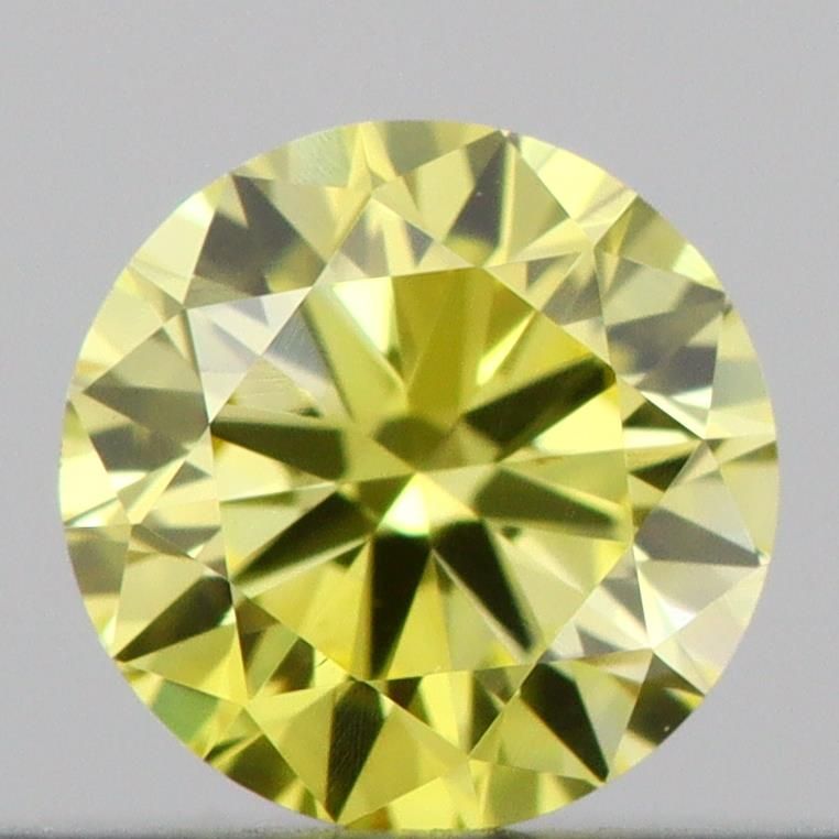 0.21 CT Fancy Intense Yellow ROUND