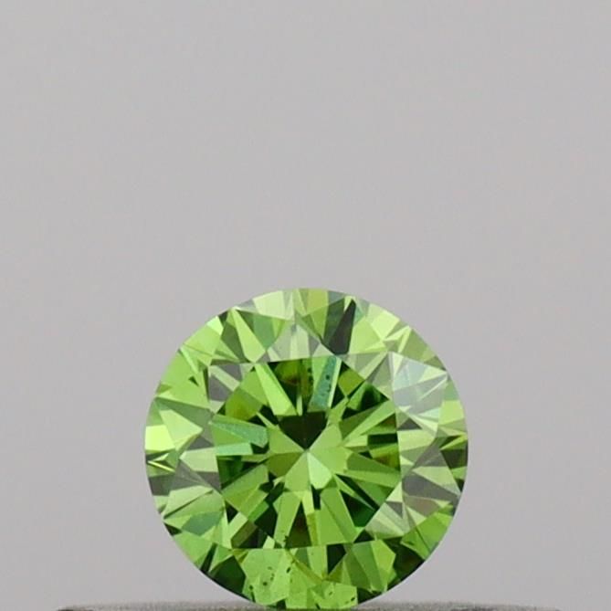 0.21 CT Fancy Vivid Green ROUND