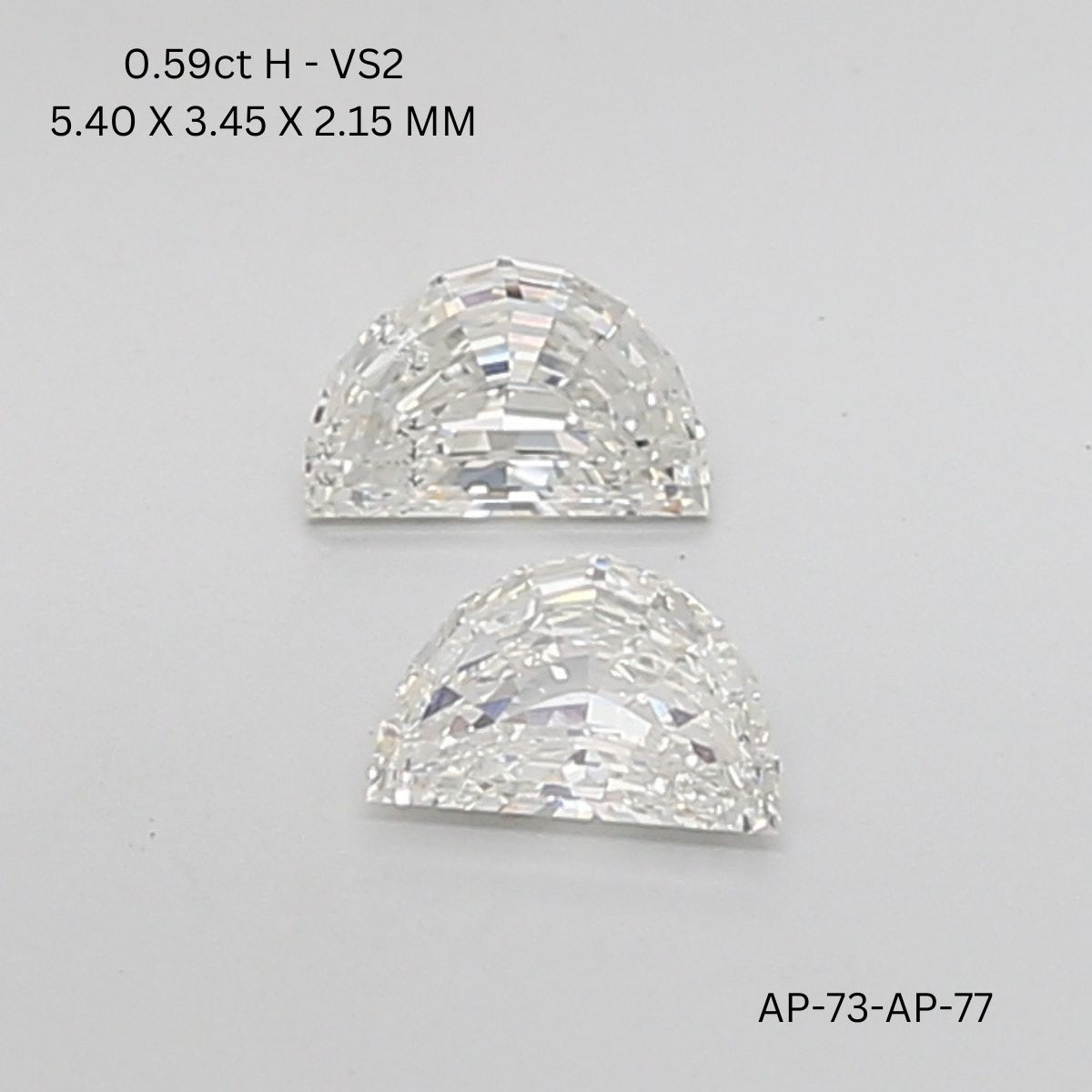 Prírodný diamant half moon,...