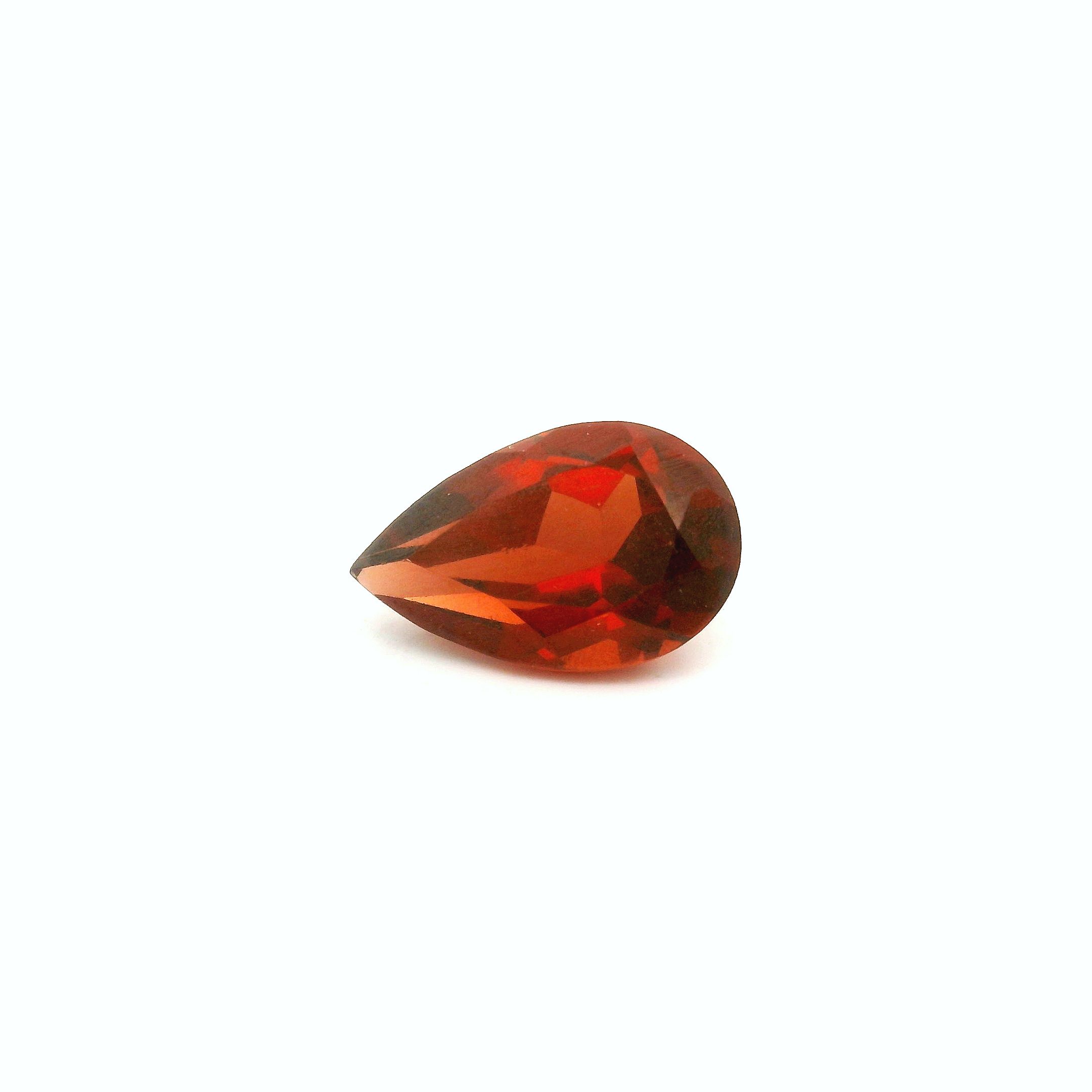 Granat 1,17 ct, czerwony, szlif gruszka
