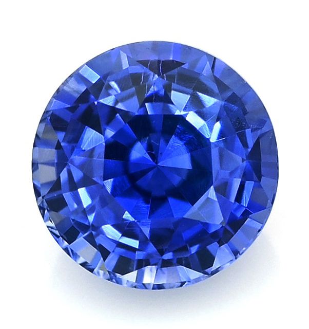Szafir 1,08 ct, niebieski, szlif okrągły