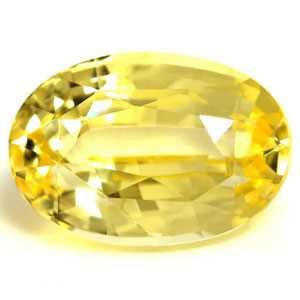 Szafir 2,03 ct, żółty, szlif owalny